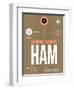 HAM Hamburg Luggage Tag 2-NaxArt-Framed Art Print