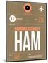 HAM Hamburg Luggage Tag 2-NaxArt-Mounted Art Print