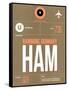 HAM Hamburg Luggage Tag 2-NaxArt-Framed Stretched Canvas