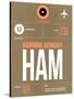 HAM Hamburg Luggage Tag 2-NaxArt-Stretched Canvas