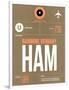 HAM Hamburg Luggage Tag 2-NaxArt-Framed Art Print