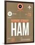 HAM Hamburg Luggage Tag 2-NaxArt-Framed Art Print