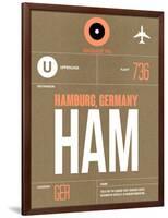 HAM Hamburg Luggage Tag 2-NaxArt-Framed Art Print