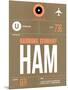 HAM Hamburg Luggage Tag 2-NaxArt-Mounted Art Print