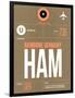 HAM Hamburg Luggage Tag 2-NaxArt-Framed Art Print