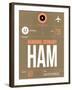 HAM Hamburg Luggage Tag 2-NaxArt-Framed Art Print