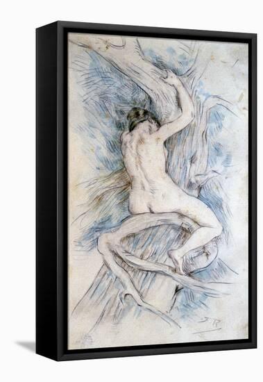 Hamadryade, C1850-1898-Felicien Joseph Victor Rops-Framed Stretched Canvas