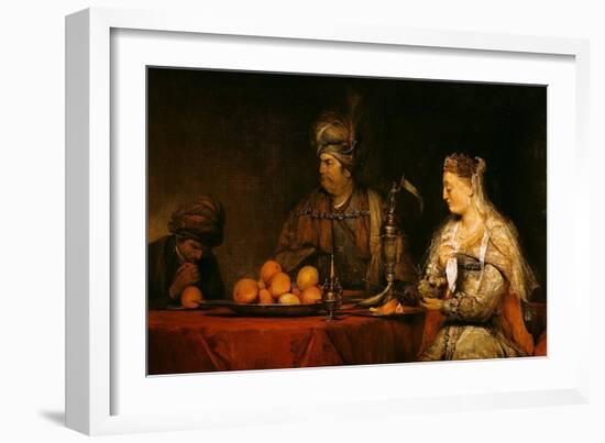 Haman and Ahasuerus at the Feast of Esther-Aert de Gelder-Framed Giclee Print
