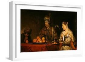 Haman and Ahasuerus at the Feast of Esther-Aert de Gelder-Framed Giclee Print