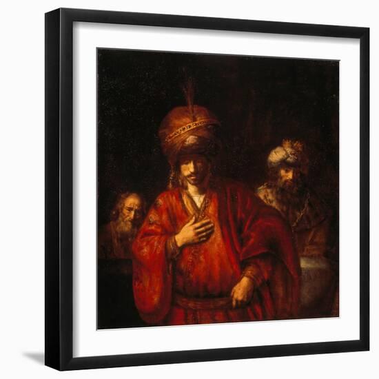 Haman erahnt sein Schicksal (David und Uriah). 1665-null-Framed Giclee Print