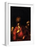 Haman in Disgrace-Rembrandt van Rijn-Framed Art Print