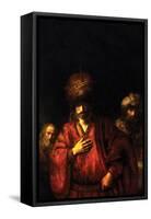 Haman in Disgrace-Rembrandt van Rijn-Framed Stretched Canvas