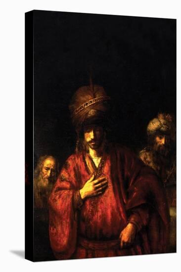 Haman in Disgrace-Rembrandt van Rijn-Stretched Canvas