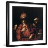 Haman Recognizes His Fate, C1665-Rembrandt van Rijn-Framed Giclee Print