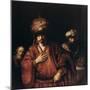 Haman Recognizes His Fate, C1665-Rembrandt van Rijn-Mounted Giclee Print