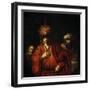 Haman Recognizes His Fate (David and Uria), 1665-Rembrandt van Rijn-Framed Giclee Print