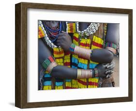 Hamar tribe, people in traditional clothing, Hamar Village, South Omo, Ethiopia-Keren Su-Framed Photographic Print