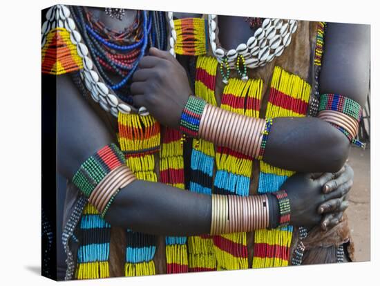 Hamar tribe, people in traditional clothing, Hamar Village, South Omo, Ethiopia-Keren Su-Stretched Canvas