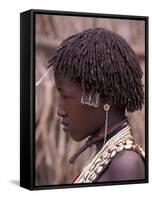 Hamar Tribegirl, Ethiopia-Gavriel Jecan-Framed Stretched Canvas