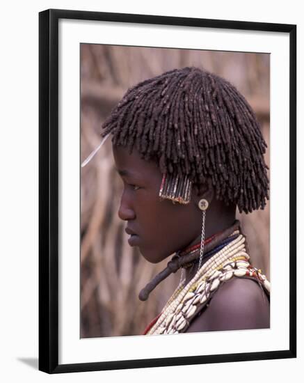 Hamar Tribegirl, Ethiopia-Gavriel Jecan-Framed Photographic Print