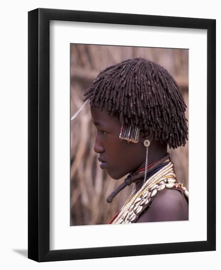 Hamar Tribegirl, Ethiopia-Gavriel Jecan-Framed Premium Photographic Print