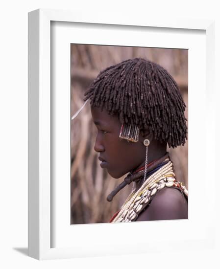 Hamar Tribegirl, Ethiopia-Gavriel Jecan-Framed Photographic Print