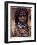 Hamar Woman in Village Square of Dimeka, Married Women Wear Two Heavy Steel Necklaces, Ethiopia-John Warburton-lee-Framed Photographic Print