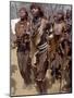 Hamar Women Dance, Sing and Blow Tin Trumpets in 'Jumping of Bull' Ceremony, Omo Delta, Ethiopia-Nigel Pavitt-Mounted Photographic Print