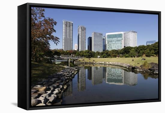 Hamarikyu Gardens, Chuo, Tokyo, Japan, Asia-Stuart Black-Framed Stretched Canvas