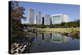 Hamarikyu Gardens, Chuo, Tokyo, Japan, Asia-Stuart Black-Stretched Canvas