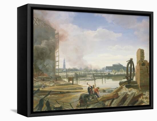 Hamburg after the Fire, 1842-Jacob Gensler-Framed Stretched Canvas
