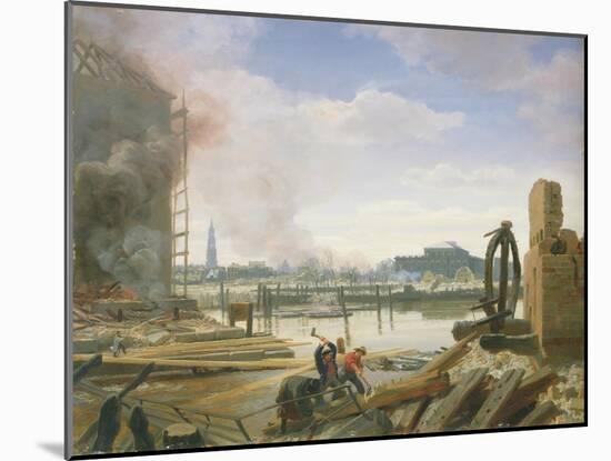 Hamburg after the Fire, 1842-Jacob Gensler-Mounted Giclee Print