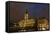 Hamburg, Alster Canal, City Hall, Dusk-Catharina Lux-Framed Stretched Canvas