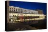 Hamburg Alsterarkaden at Night-IndustryAndTravel-Stretched Canvas