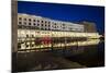 Hamburg Alsterarkaden at Night-IndustryAndTravel-Mounted Photographic Print