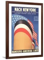 Hamburg America Line, Ship Funnel-Found Image Press-Framed Giclee Print