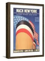 Hamburg America Line, Ship Funnel-Found Image Press-Framed Giclee Print