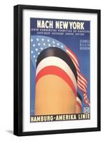 Hamburg America Line, Ship Funnel-Found Image Press-Framed Giclee Print