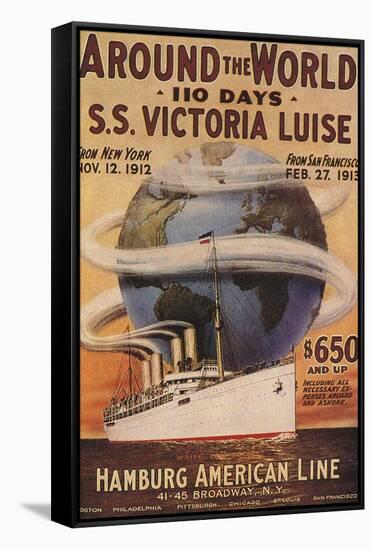 Hamburg American Line, Magazine Plate, USA, 1912-null-Framed Stretched Canvas