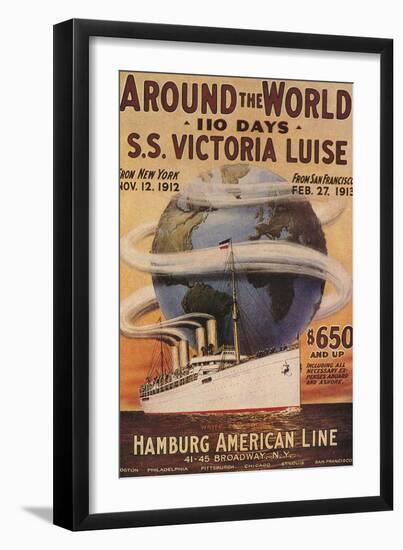 Hamburg American Line, Magazine Plate, USA, 1912-null-Framed Giclee Print