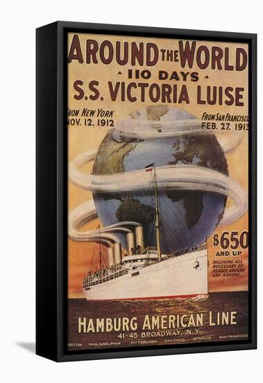 Hamburg American Line, Magazine Plate, USA, 1912-null-Framed Stretched Canvas