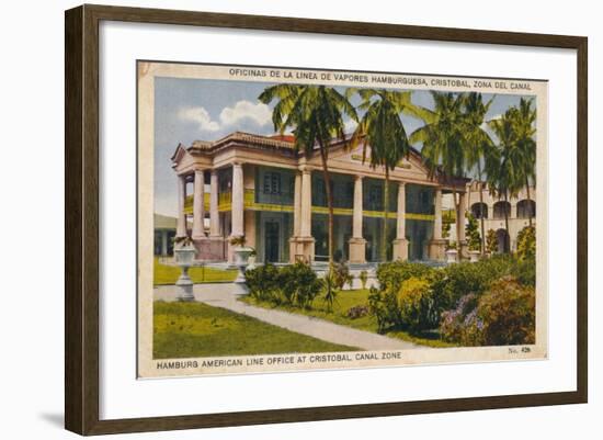 Hamburg American Line Office at Cristobal, Canal Zone, C1920S-null-Framed Giclee Print