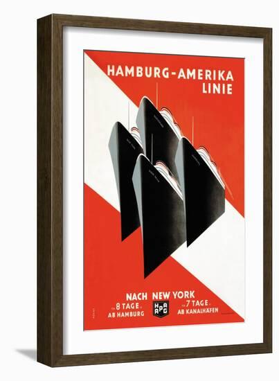 Hamburg-Amerika Cruise Line-null-Framed Art Print