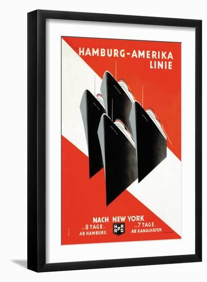Hamburg-Amerika Cruise Line-null-Framed Art Print