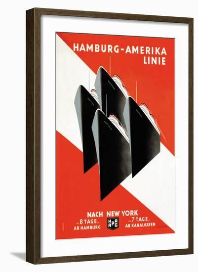 Hamburg-Amerika Cruise Line-null-Framed Art Print