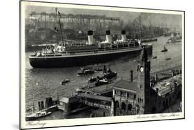 Hamburg, Ausreise Des Dampfers Cap Arkona, Hafen-null-Mounted Giclee Print