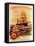 Hamburg - Australia', Poster Advertising the German Australian Steamship Company, 1889-German School-Framed Stretched Canvas