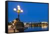 Hamburg Binnenalster at Night-IndustryAndTravel-Framed Stretched Canvas