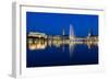 Hamburg Binnenalster at Night-IndustryAndTravel-Framed Photographic Print