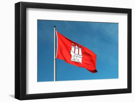 Hamburg City Flag-Tiberiu Stan-Framed Premium Photographic Print